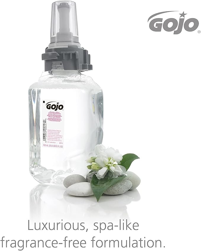 Click to see full view GOJO Industries 1911-02 Clear & Mild Foam Handwash Refill, Fragrance-Free, 1200ml Refill, 2/Carton - Image 2